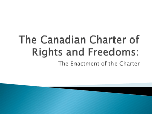 The Canadian Charter of Rights and Freedoms: