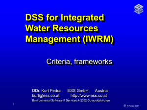 DSS for Integrated Water Resources Management