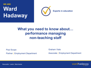 Performance managing non-teaching staff
