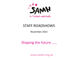 Staff Engagement - SAMH Internal Communications