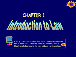 Powerpoint for Chapter 1
