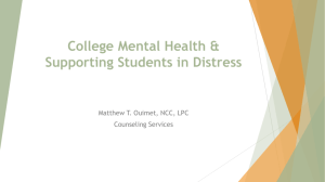 Students In Distress Presentation