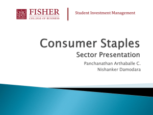 Consumer Staples - Fisher College of Business