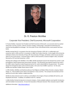Dr. R. Preston McAfee
