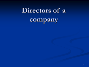 Directors of a company
