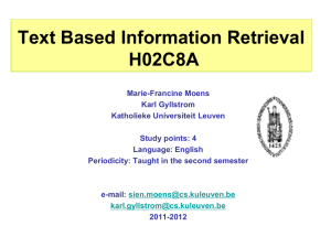 Text Based Information Retrieval H02C8a