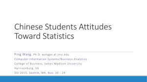 Chinese Students Attitude Toward Statistics