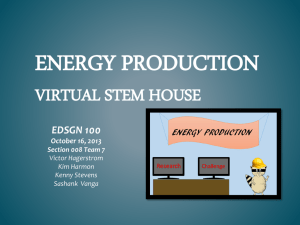 Energy production Virtual Stem house
