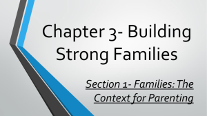 Chapter 3- Building Strong Families