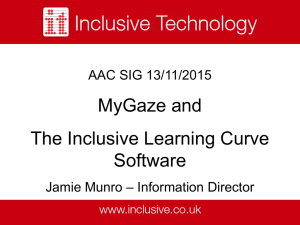 My Gaze, Inclusive Eye Gaze Learning Curve