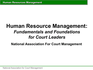 Human Resource Management - National Association for Court