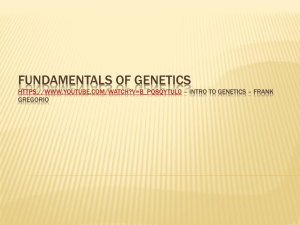 2015 Fund of Genetics Notes PREAP