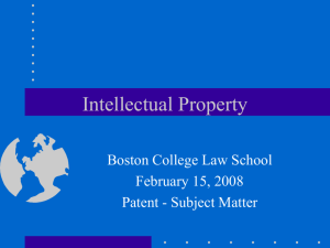 Patent - Subject Matter