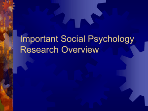 Social Psychology Experiments