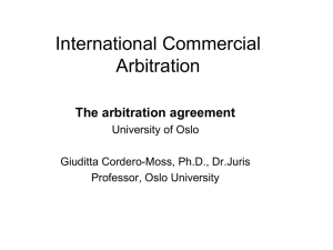 The arbitration agreement