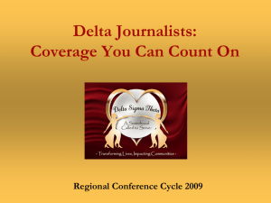 Delta Journalists: Coverage You Can Count On Regional