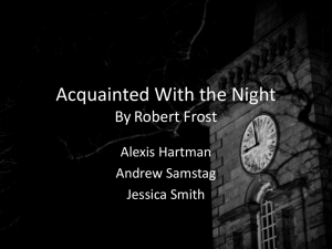 Acquainted With the Night By Robert Frost