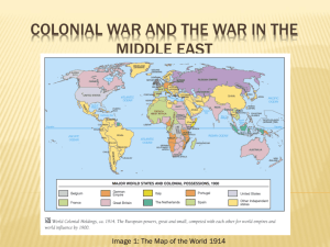 Colonial War and the War in the Middle east