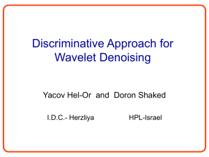 Discriminative Approach for Wavelet De