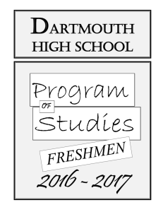 the Freshmen Program of Studies, 2016-2017