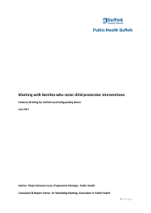 Evidence Review on Working with Families Who Resist Child