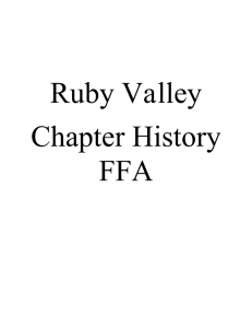 Ruby Valley FFA Chapter History