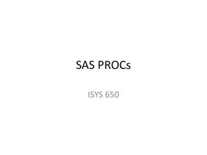 SAS PROCs