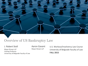 Overview of US Bankruptcy Law