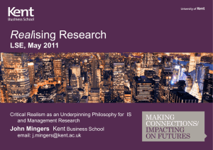 Realising Research LSE, May 2011