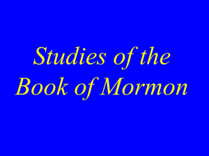 Studies of the Book of Mormon - Avon Christadelphian Ecclesia