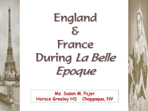 England & France during La Belle Epoque