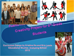 Spanish Dance and Creativity Project