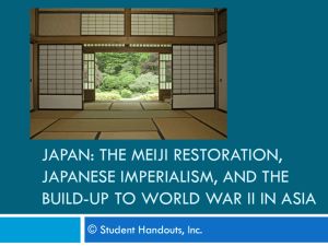 Japan: Meiji Restoration, Imperialism, and