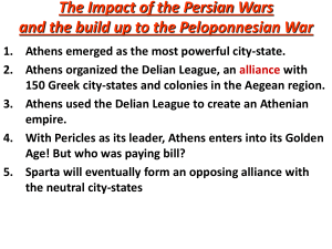 The Impact of the Persian Wars and the build up to the
