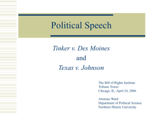 Tinker v.Des Moines and Texas v. Johnson