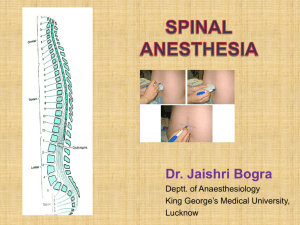 Spinal Anaesthesia [PPT]