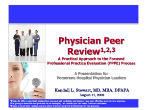 Physician Peer Review - Southern Ohio Medical Center