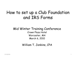 How to Start a Club Foundation - NEWS from the New England and