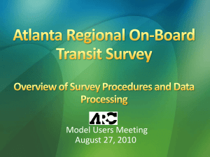 Atlanta Regional On-Board Transit Survey Pilot Test Summary