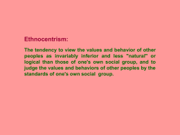 ethnocentrism tendency essay ethnocentrism tendency essay