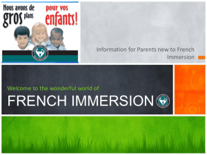 What is French Immersion? - Greater Essex County District School