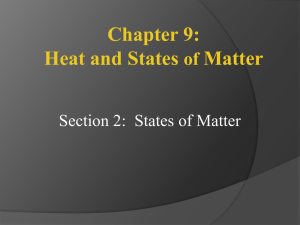 Heat and States of Matter