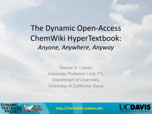 The Dynamic Open-Access ChemWiki HyperTextbook