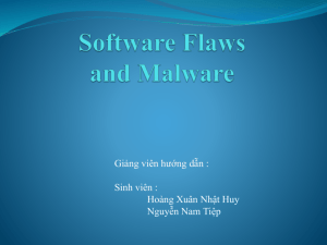Software Flaws and Malware