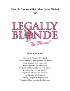 Legally Blonde Audition Packet - Montville Township School District