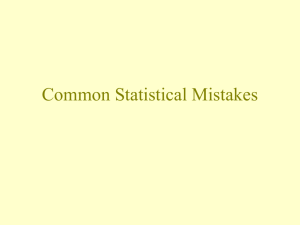 Common Statistical Mistakes