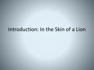 Intro_In the Skin of a Lion