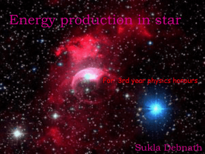 Energy production in star