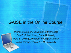 GAISE in Online Courses - Idaho State University