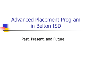 Advanced Placement Program in Belton ISD